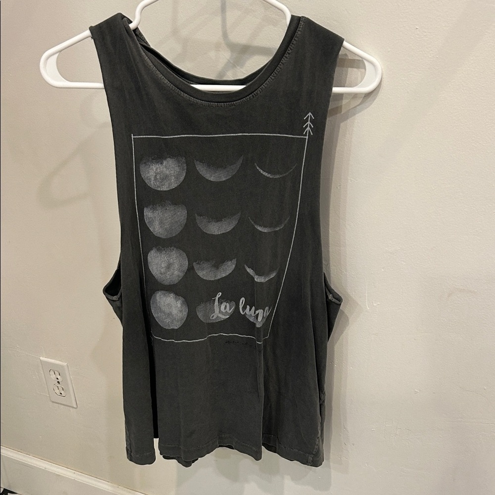 Spiritual Gangster Black Moon Phase Muscle Tee
